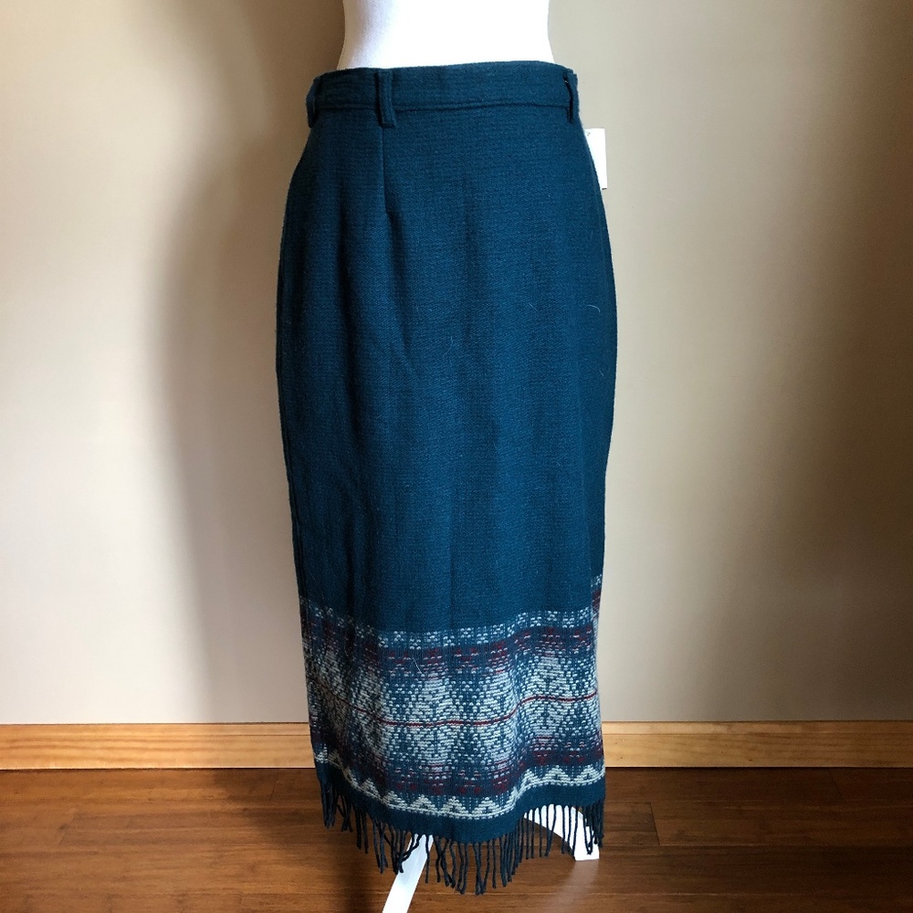 Woolrich | NWT Wool Blend Maxi Skirt w/ Fringe  14